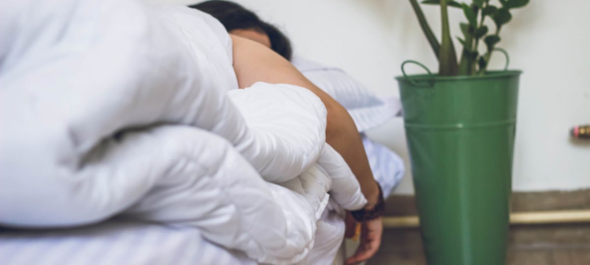 A sleeping man