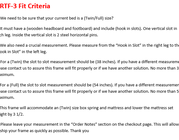 Drtf-3 Hook In Steel Bed Frame