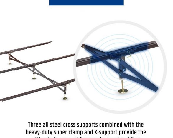 3 Cross Rails & 3 Adjustable Legs Center Support System