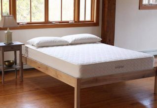 The Afton bed with plenty of space under it. It can help you learn how to declutter your bedroom.