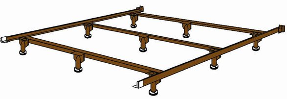 Headboard/foot Board Bolt Up Steel Super Duty/waterbed Frame (king)